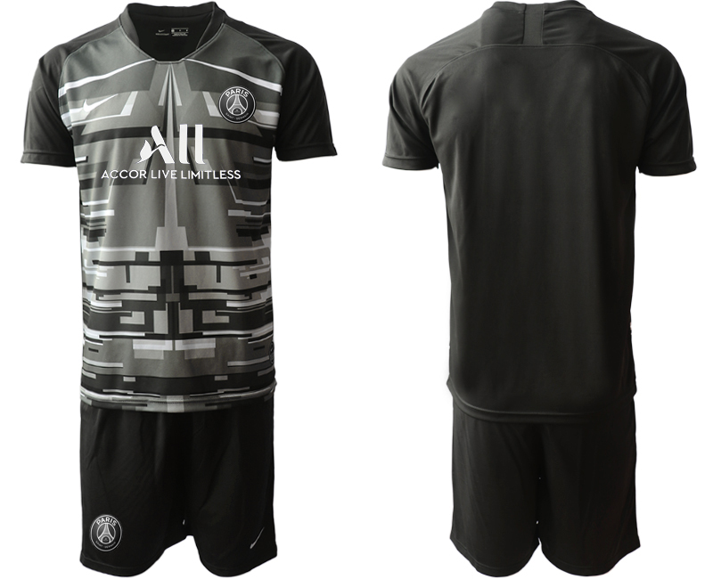 Men 2020-2021 club Paris St German black goalkeeper Soccer Jerseys->paris st german jersey->Soccer Club Jersey